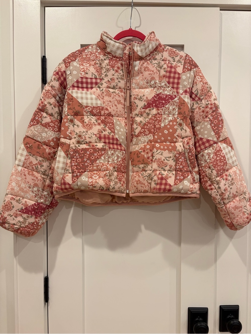 Altar’d State Pink Hattie Patchwork Jacket